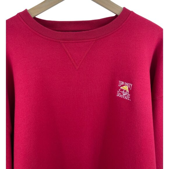 Vintage Ahead Authentics Salty Dog Cafe Mens Red Crewneck Sweatshirt XL - Picture 2 of 9